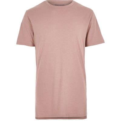 Pink marl longline t-shirt